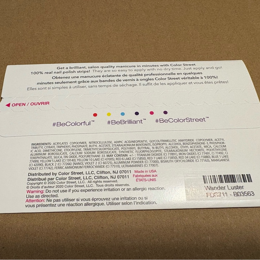 Color Street Ombre Glitter Nail Strips - Pink and Purple and blue WANDER LUSTER - Picture 2 of 2